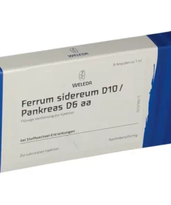 Weleda Ferrum Sidereum D10 / 胰臟Pankreas D6 aa 8*1ml
